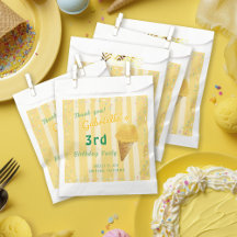 Graine de glace jaune Fête d'anniversaire d'été
