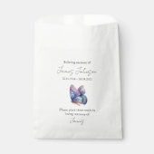 Sachets En Papier Graine funéraire commémorative de papillon bleu (Devant)