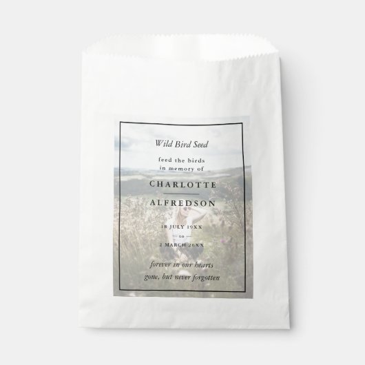 Sachets En Papier Graines d'oiseaux sauvages | Feed the Birds Memori (Devant)