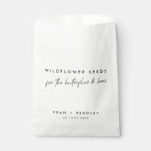 Sachets En Papier Graines fleurs sauvages | Mariage des papillons et (Devant)