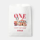 Sachets En Papier Grand Top Carnaval de cirque 1er anniversaire (Devant)