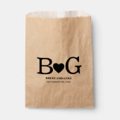 Sachets En Papier Grands Initiales Personnalisés (Devant)