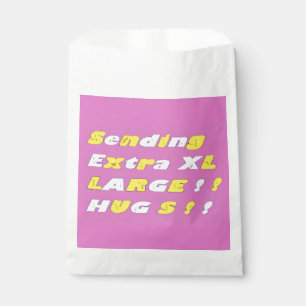 Sachets En Papier Graphiques blancs rose jaune extra-gros carreaux