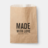 Sachets En Papier Gras Stylish Rustic Fabriqué avec amour (Devant)
