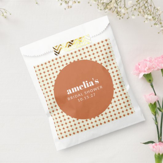 Sachets En Papier Gras Terracotta Retro Fête des mariées tendance pe (Scellé)