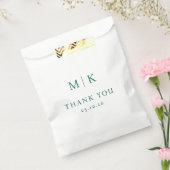 Sachets En Papier Gratitude Typographique Élégante Sarcelle (Scellé)