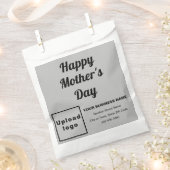 Sachets En Papier Gray Business Brand with Mother’s Day Greeting (Coupé)
