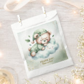 Sachets En Papier Green Boho Sleeping Teddy Bear mignonne Party (Coupé)