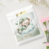 Sachets En Papier Green Boho Sleeping Teddy Bear mignonne Party (Scellé)