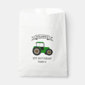 Sachets En Papier Green Farm Tractor Anniversaire de enfant Party (Devant)