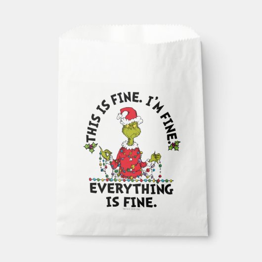 Sachets En Papier Grinch | Everything is Fine (Devant)