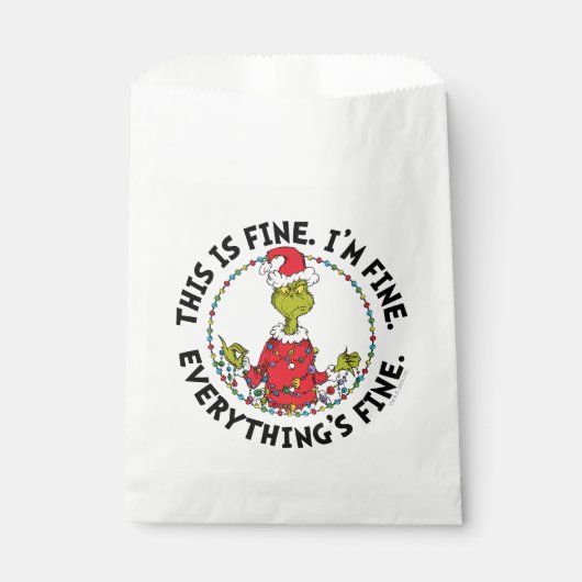 Sachets En Papier Grinch | Tout va bien (Devant)