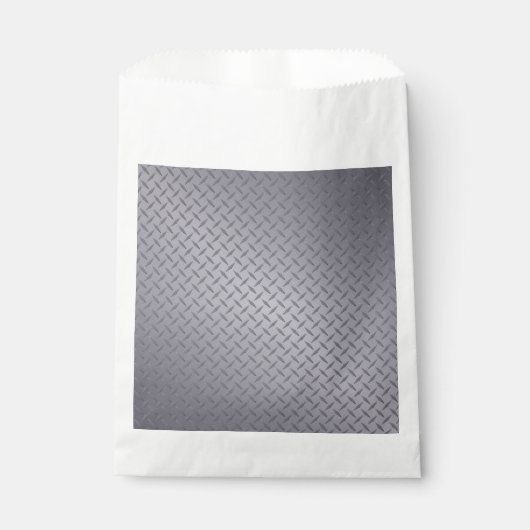 Sachets En Papier Gris Acier Tôle Diamantée (Devant)