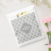 Sachets En Papier Gris Blanc Marocain #5 Dk Gris 3 Monogramme initia (Scellé)