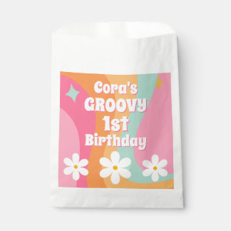 Sachets En Papier Groovy 1er Anniversaire