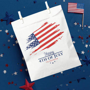 Sachets En Papier Grunge American Flag Happy 4 juillet ID1104
