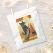 Sachets En Papier Halloween à l'ancienne, chat noir (Coupé)