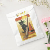 Sachets En Papier Halloween à l'ancienne, chat noir (Scellé)
