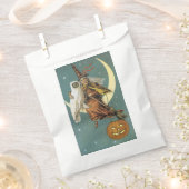 Sachets En Papier Halloween à l'ancienne, sorcière avec hibou (Coupé)