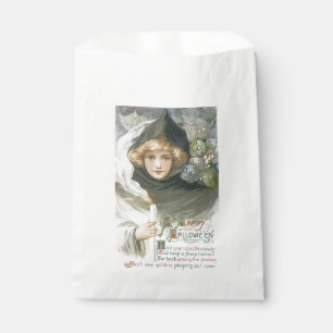 Sachets En Papier Halloween à l'ancienne, une fille rencontre des Go