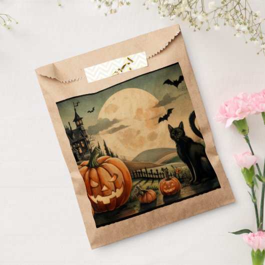 Sachets En Papier Halloween/Automne/Automne/citrouille/chat (Scellé)