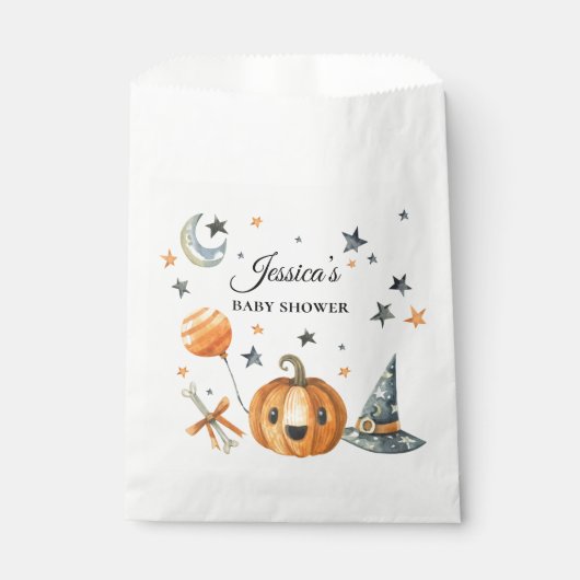 Sachets En Papier Halloween Baby shower Little Boo Favoriser les sac (Devant)