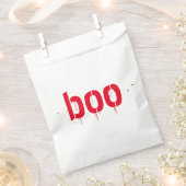 Sachets En Papier Halloween boo rouge effrayante gâteries (Coupé)