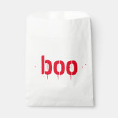 Sachets En Papier Halloween boo rouge effrayante gâteries (Devant)
