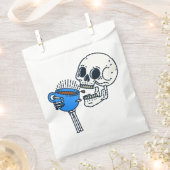 Sachets En Papier halloween café boire crâne squelette bleu (Coupé)