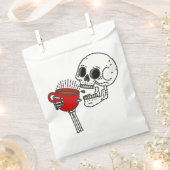 Sachets En Papier halloween café boire crâne squelette rouge (Coupé)