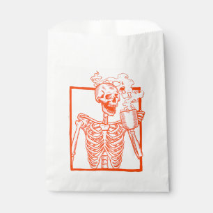 Sachets En Papier halloween café boire squelette orange