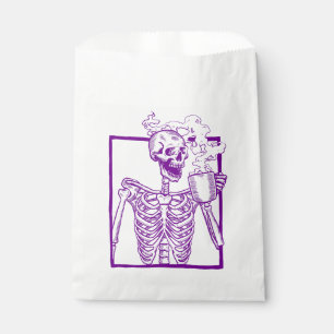 Sachets En Papier halloween café boire squelette violet