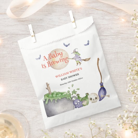 Sachets En Papier Halloween Cauldron Baby brasse une douche (Coupé)