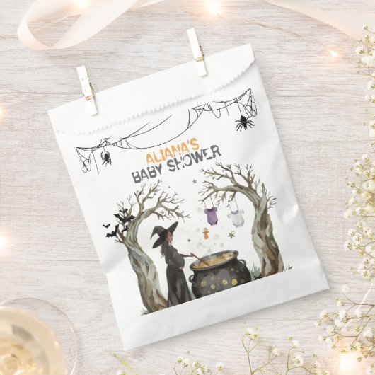 Sachets En Papier Halloween Cauldron Spooky Black Witch Baby Shower  (Coupé)