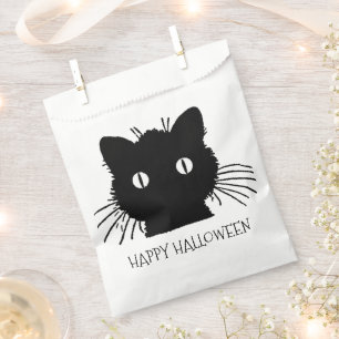 Sachets En Papier Halloween Chat Noir Traitements