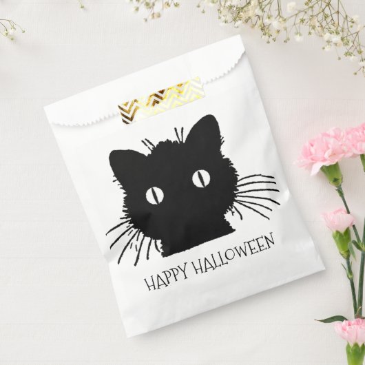 Sachets En Papier Halloween Chat Noir Traitements (Scellé)