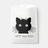 Sachets En Papier Halloween Chat Noir Traitements (Devant)