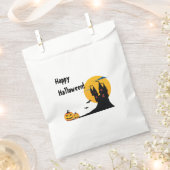 Sachets En Papier Halloween - Château, Pleine lune, chauves-souris e (Coupé)