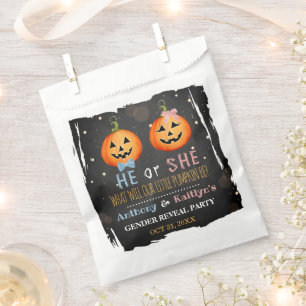 Sachets En Papier Halloween Citrouille Genre Revela Party