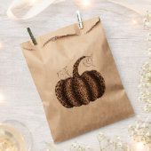 Sachets En Papier Halloween Citrouille Plaid Leopard automne Thanksg (Coupé)