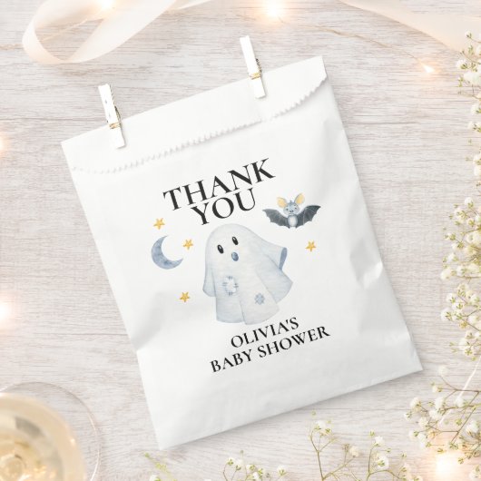 Sachets En Papier Halloween Cute Ghost Little Boo Baby shower (Coupé)