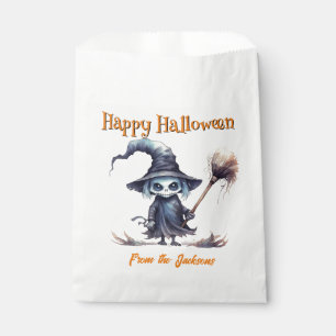 Sachets En Papier Halloween DÉPLAISANT SKELETON WITCH Personnalisé