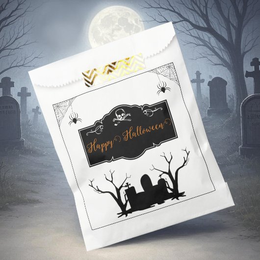Sachets En Papier Halloween du cimetière éffrayant