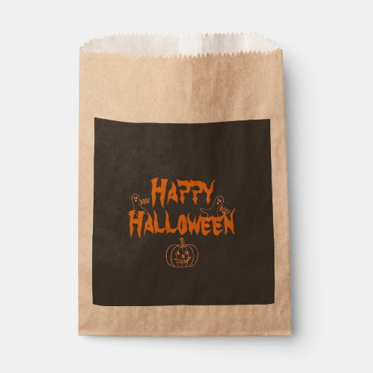 Sachets En Papier Halloween éffrayant et heureux (Devant)