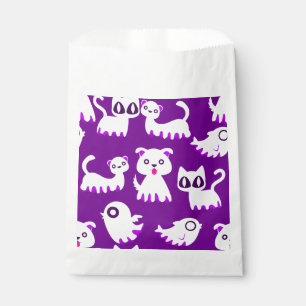 Sachets En Papier halloween fantôme chien furet violet chien