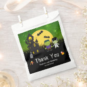 Sachets En Papier Halloween Fête Monstres Vert (Coupé)