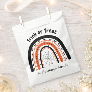 Sachets En Papier Halloween friandise ou farce chauves-souris arc-en