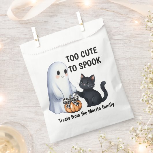 Sachets En Papier Halloween Ghost Chat Trop mignon Pour Parler (Coupé)