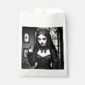 Sachets En Papier Halloween gothique noir et blanc (Devant)