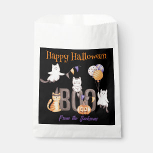Sachets En Papier Halloween heureux et personnalisé   KITTENS & BOO